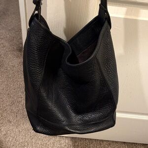 Cole Haan Black Leather bucket Shoulder Bag